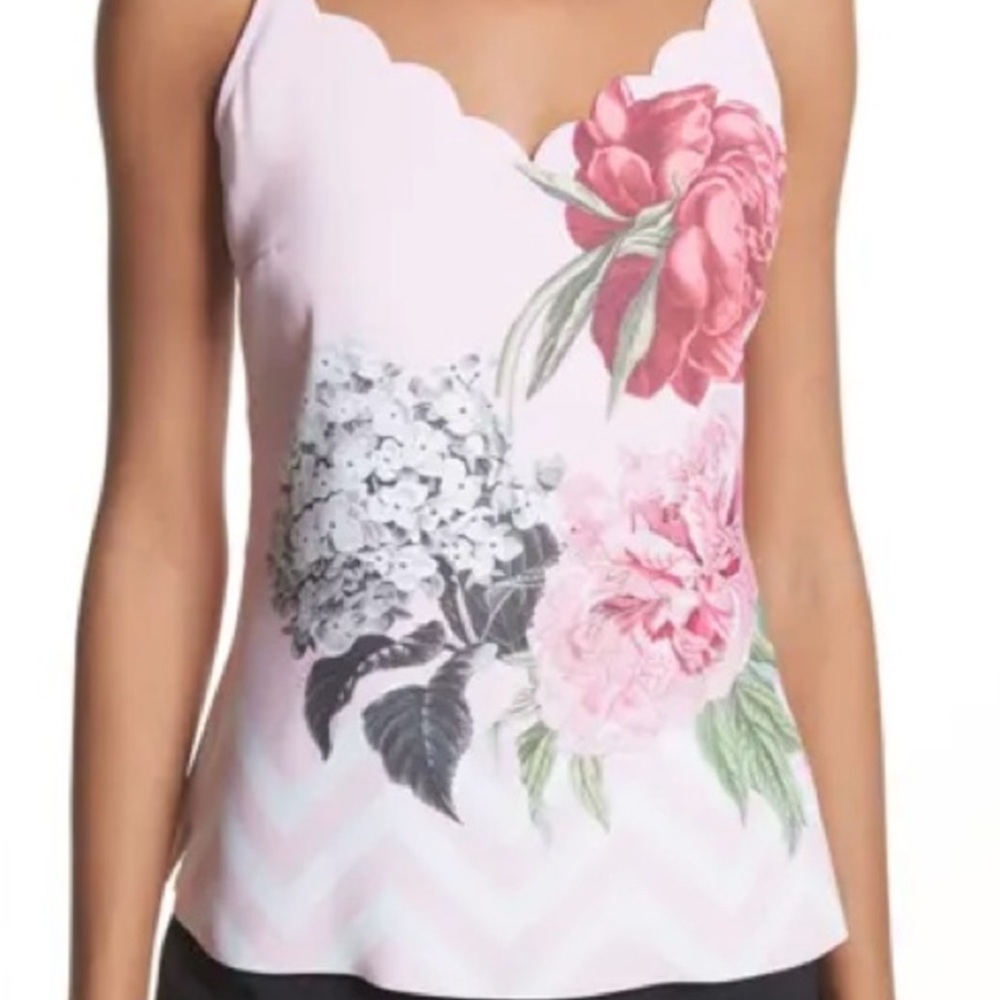 Bnwt Ted baker pink floral rose cami top strappy very pretty size M